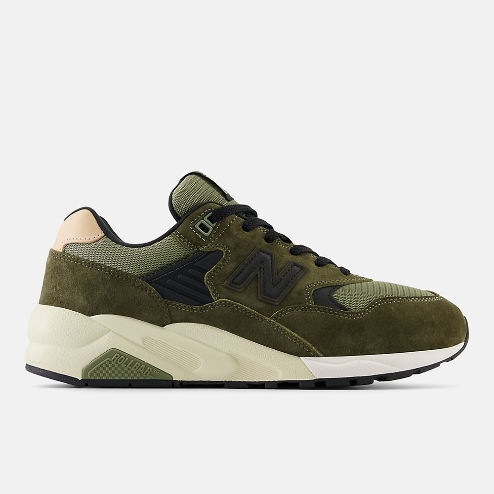 New Balance 580 Shoes Dark Olivine with Olivine and Dolce